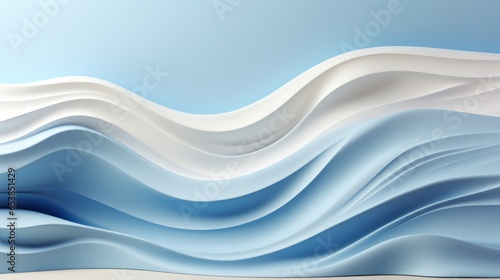Captivating Wave: A Stunning Abstract Design with Blue Water Flow, Vector Illustration, and Vibrant Colors for Business Concepts, generative AI