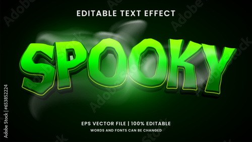 Fototapeta Naklejka Na Ścianę i Meble -  Spooky 3D Editable Text Effect