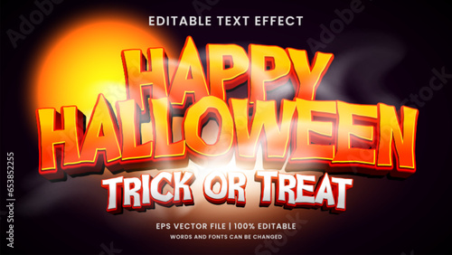 Happy Halloween 3D Editable Text Effect