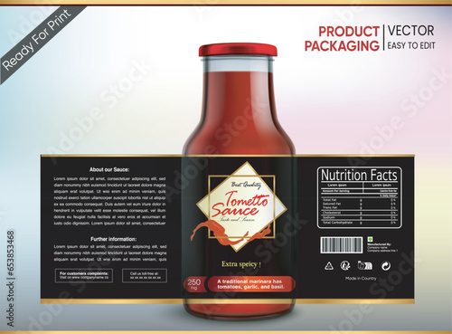 Tometto Sauce Label, Sauce label, Chilli pack, Sauce bottle mockup, Sauce design, Ketchup  Packaging, hot sauces, bottle vector, vector design free download, free label design, packaging, Jar vector
