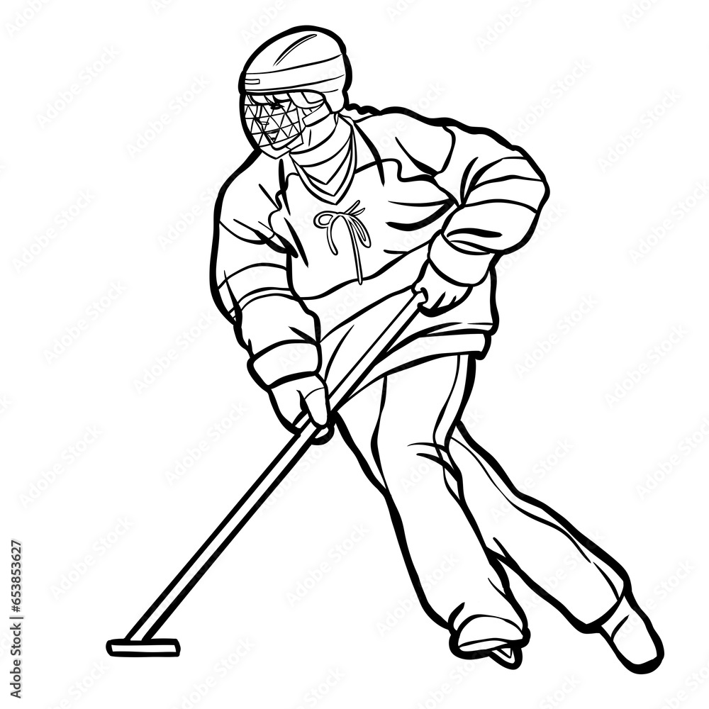 Fototapeta premium ringette athlete sport player on ice