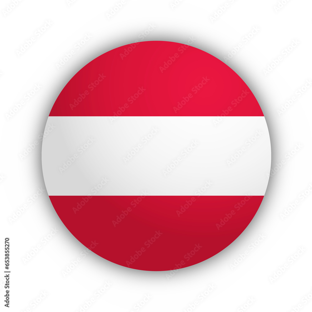 Flaga Austrii Przycisk - obrazy, fototapety, plakaty 