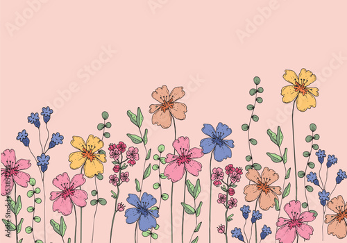 Flower logo, floral logo, flower hand drawn, flower illustration, set, pattern,watercolor, logo design