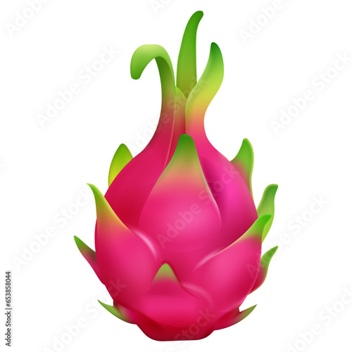 dragon fruit isolated on white background
