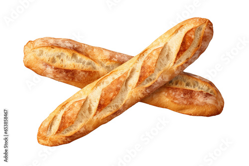 Baguette isolated on transparent background