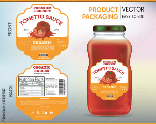 Tometto Sauce Label, Sauce label, Chilli pack, Sauce bottle mockup, Sauce design, Ketchup  Packaging, hot sauces, bottle vector, vector design free download, free label design, packaging, Jar vector