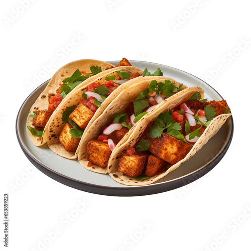 todu tacos isolated on transparent background