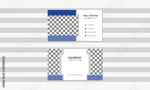Modern vector business card template. © Sanzm