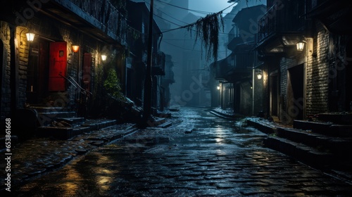 Moody, atmospheric alleyways and backstreets at night