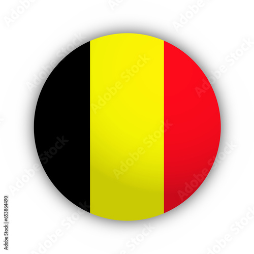 Flaga Belgi Przycisk