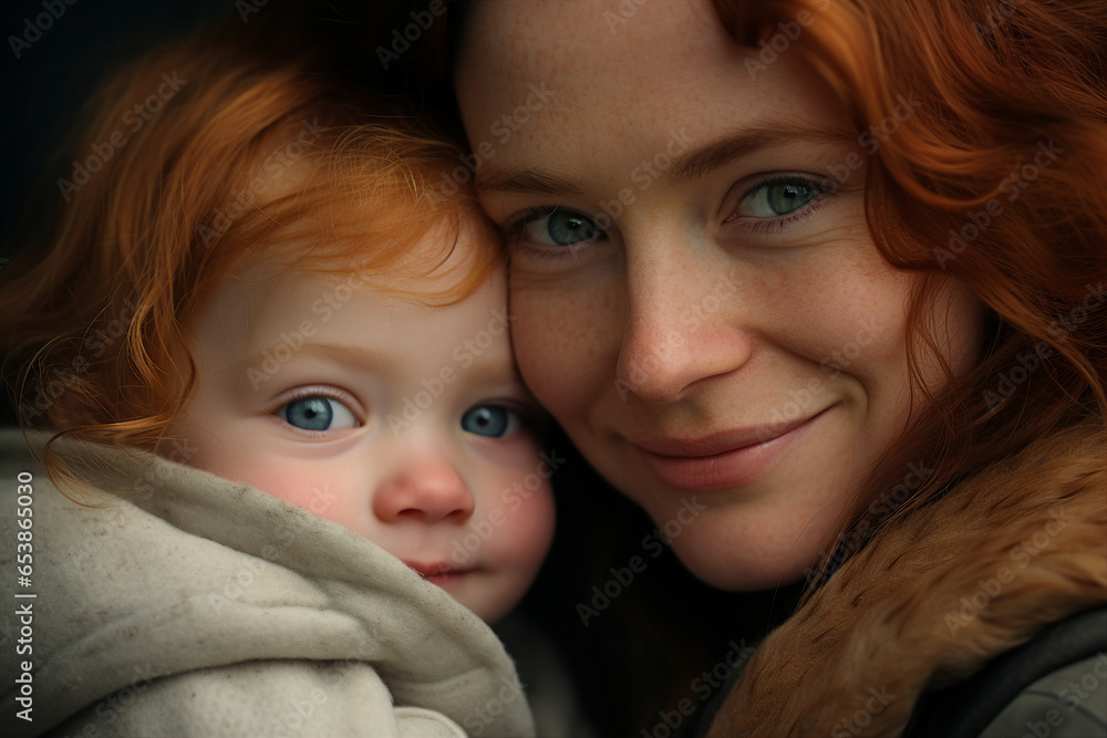 Woman holding newborn charming baby in her arms Created with generative AI Woman holding newborn charming baby in her arms Created with generative AI