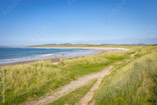 Ballyliffin, Ireland - September 1 2023 "Wild Atlantic Way scenic road, Pollan Strand"