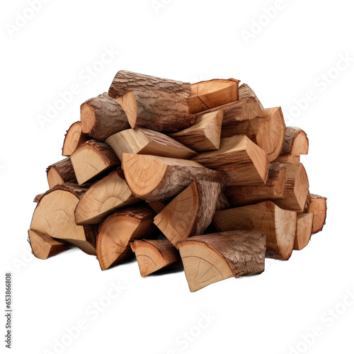 Firewood  Cherry  isolated on transparent background