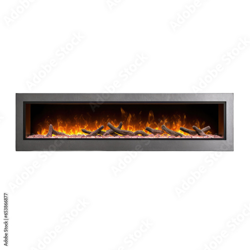 Electric Fireplace isolated on transparent background
