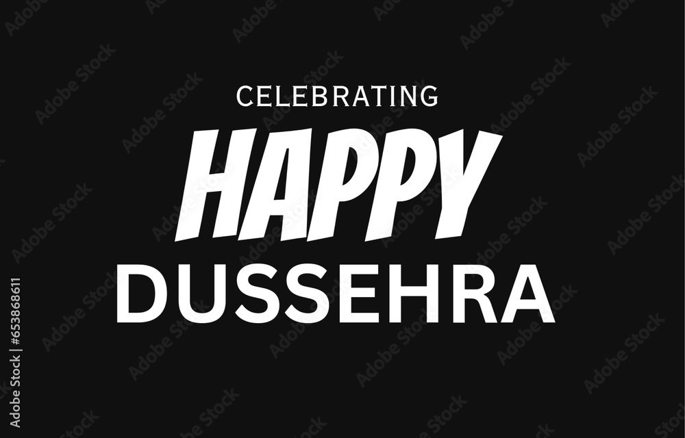 Happy dussehra indian festival celebration greeting illustration, vector design.
