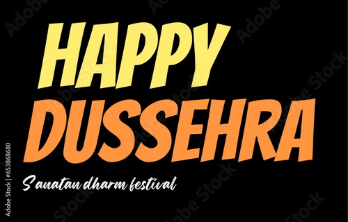Happy dussehra indian festival celebration illustration  vector design.