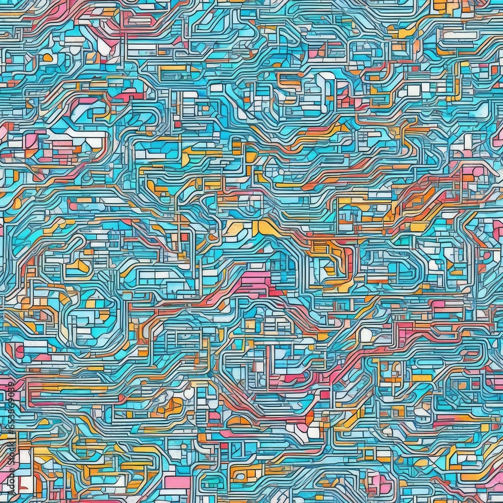 Abstract seamless colorful illustration AI generated Abstract seamless colorful illustration AI generated