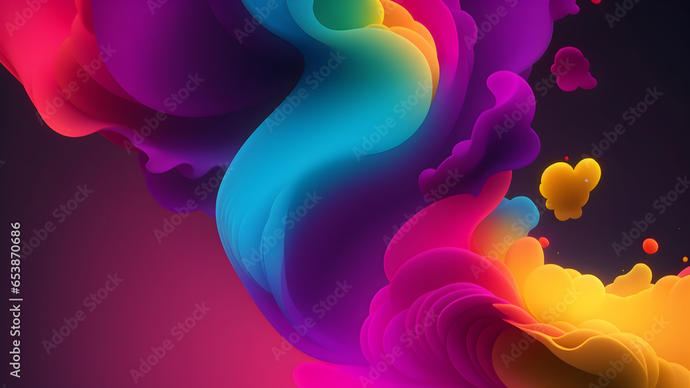 3d colorful background. 3d colorful vibrant background 26. generative ai