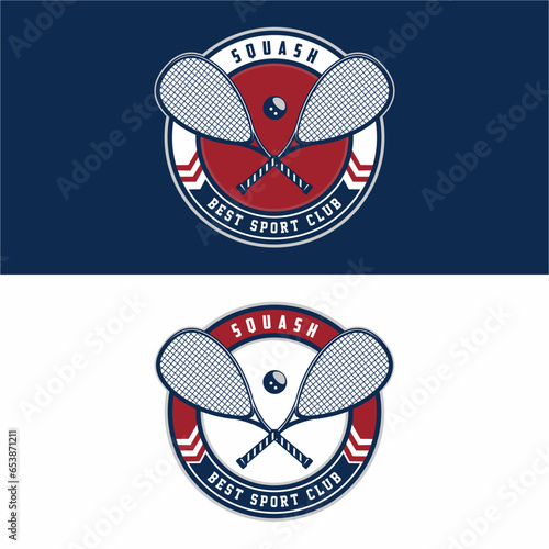 Squash sport logo design vector illustration
