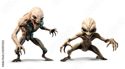 scary alien isolated