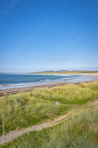 Ballyliffin  Ireland - September 1 2023  Wild Atlantic Way scenic road  Pollan Strand 