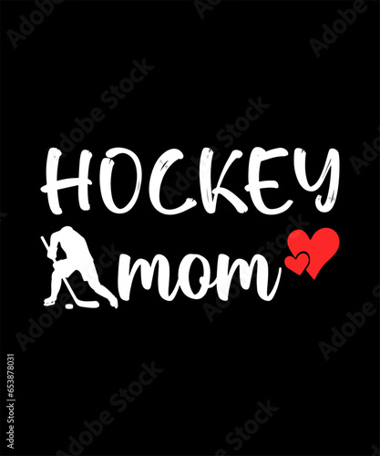 hockey mom logo t-shirt design