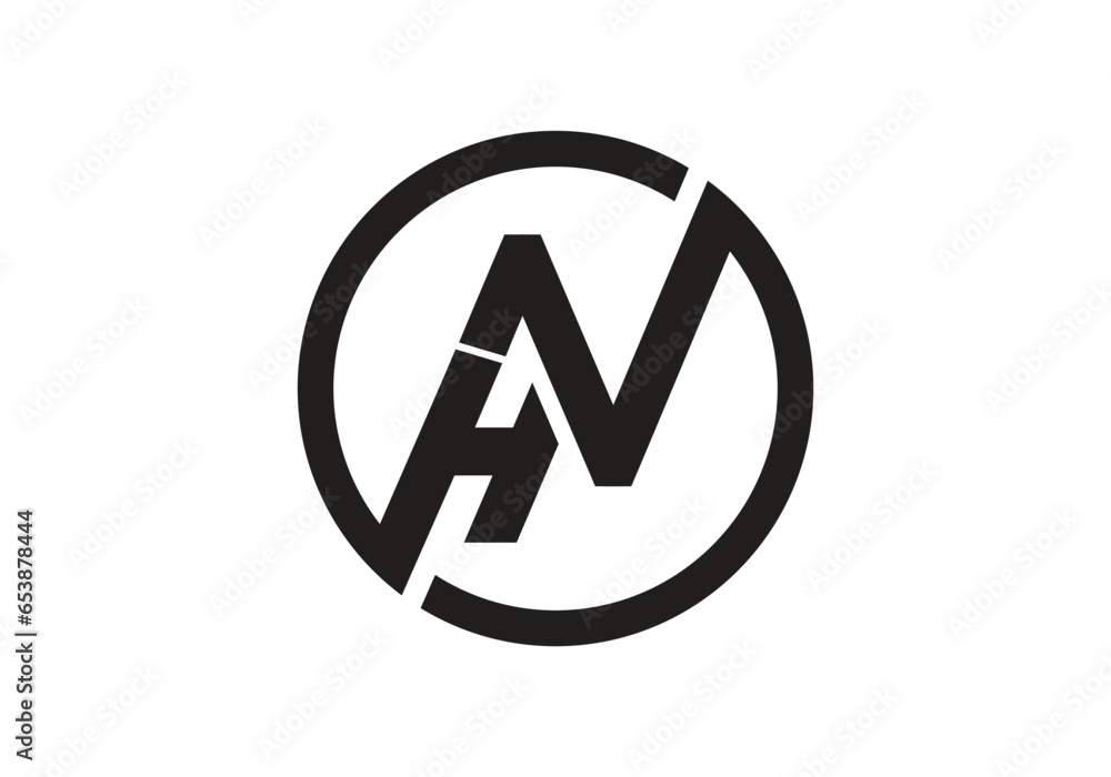 Initial monogram letter HN logo Design vector Template. HN Letter Logo Design. Initial monogram letter HN logo Design vector Template. HN Letter Logo Design.