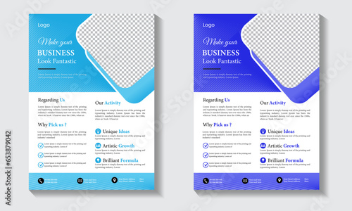 Business Flyer Layout in Two Colors