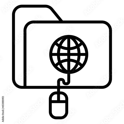 Outline Browser Folder icon