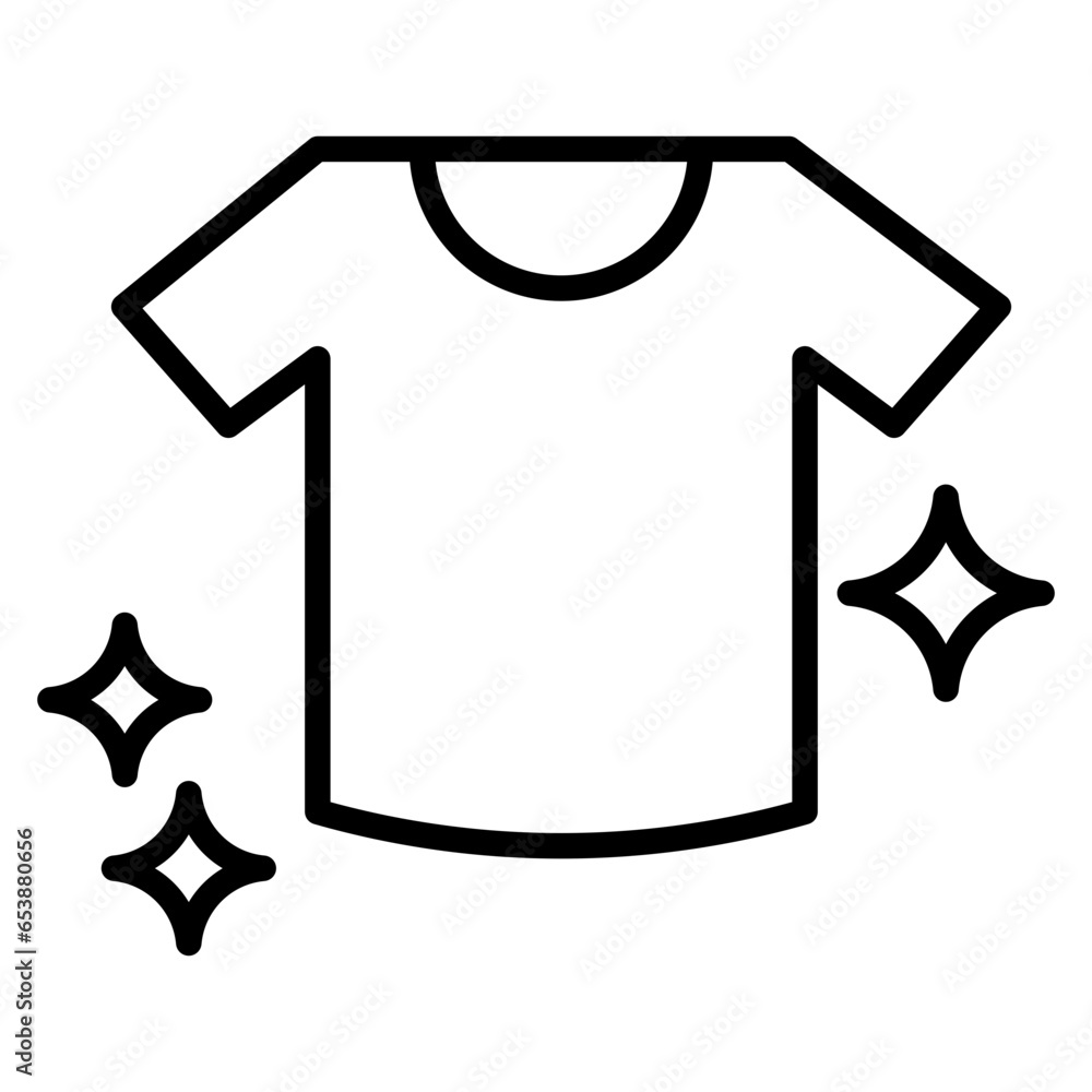 Outline Cleaning Tshirt icon Outline Cleaning Tshirt icon