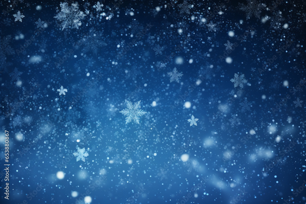Frosty White Snowfall Patterns On A Midnight Blue Gradient Background Frosty White Snowfall Patterns On A Midnight Blue Gradient Background