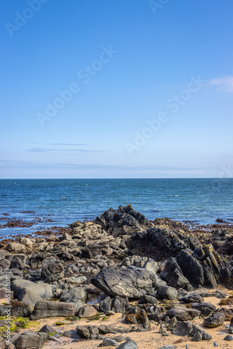Mossy Glen, Ireland - September 1 2023 "Wild Atlantic Way scenic road, Kinnagoe Bay"