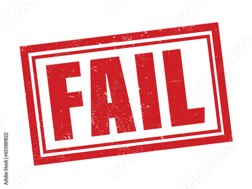 Vintage FAIL Stamp with Grunge Texture Isolated on White Background