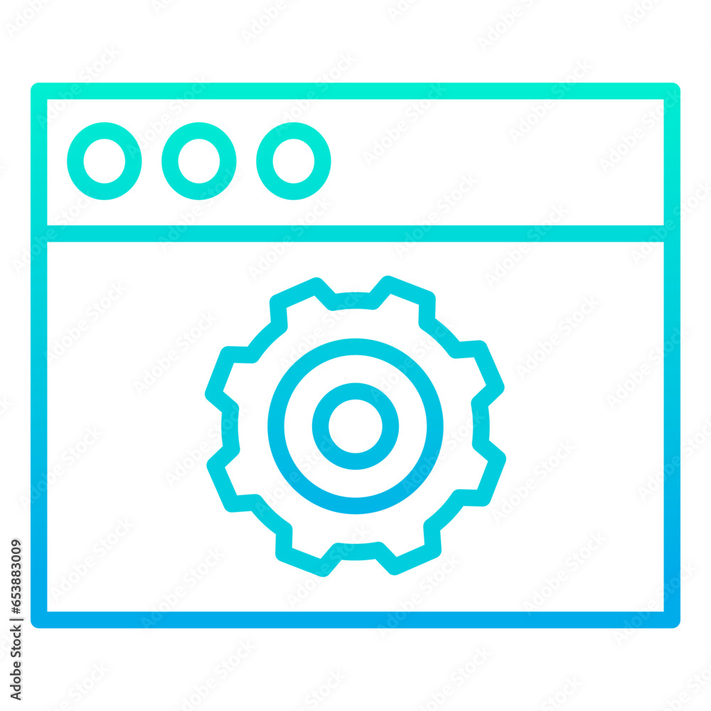 Outline gradient Web Development icon Outline gradient Web Development icon