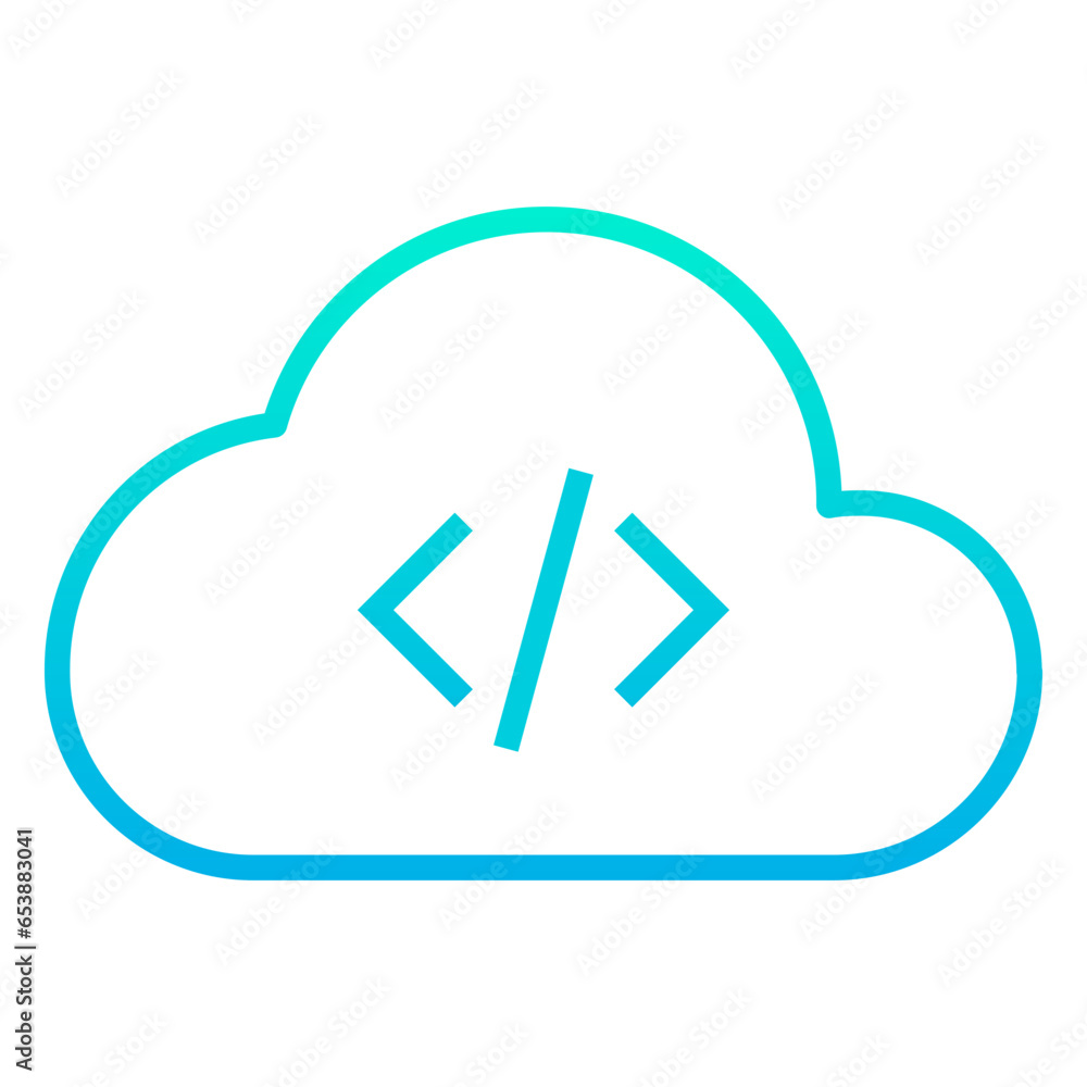 Outline gradient Cloud Code icon Outline gradient Cloud Code icon