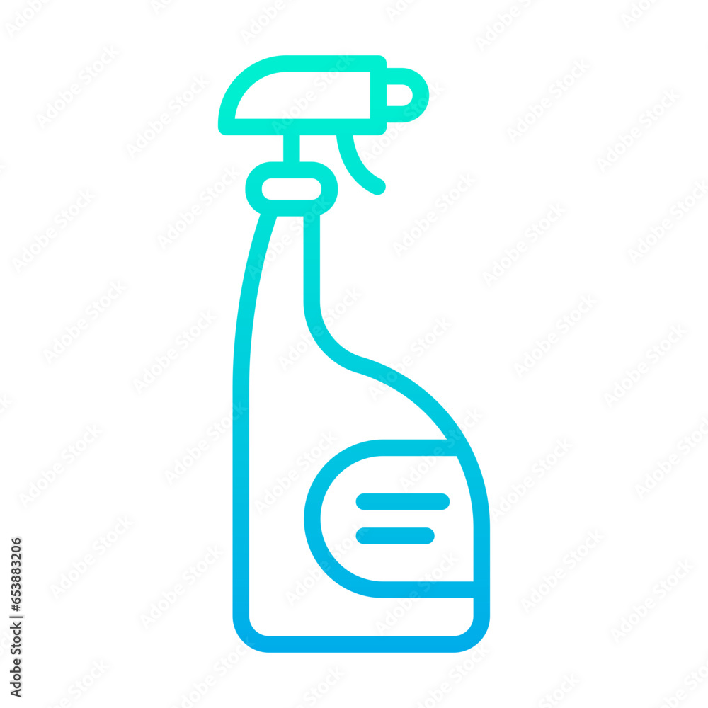 Outline gradient Cleaning liquid Products icon Outline gradient Cleaning liquid Products icon