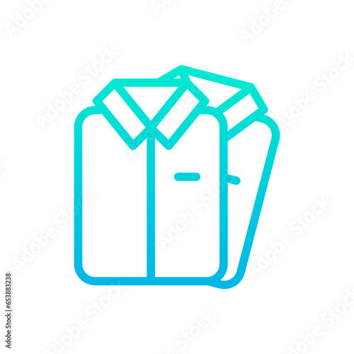 Outline gradient Ironed shirt icon