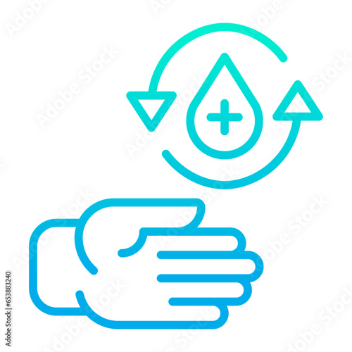 Outline gradient Hygiene hand icon