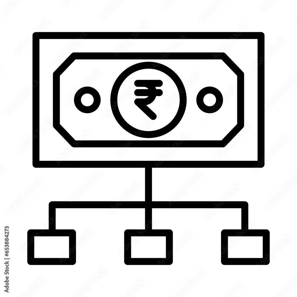 Outline Rupees Flow icon Outline Rupees Flow icon