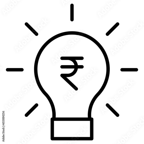 Outline Rupees Bulb icon
