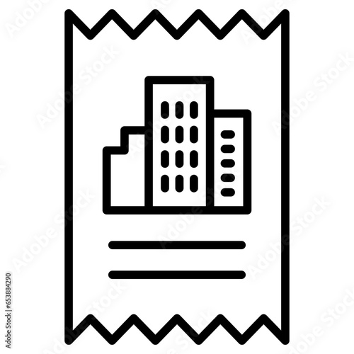 Outline Hotel Bill icon