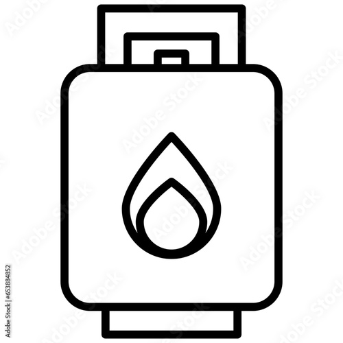 Outline gas cylinder icon