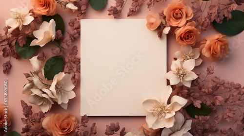 Aesthetic Floral Branding Cards Mock-Up