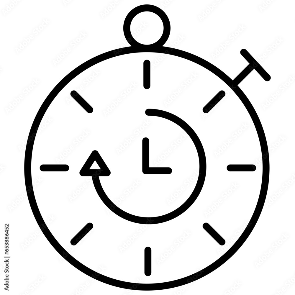 Outline Stopwatch icon Outline Stopwatch icon
