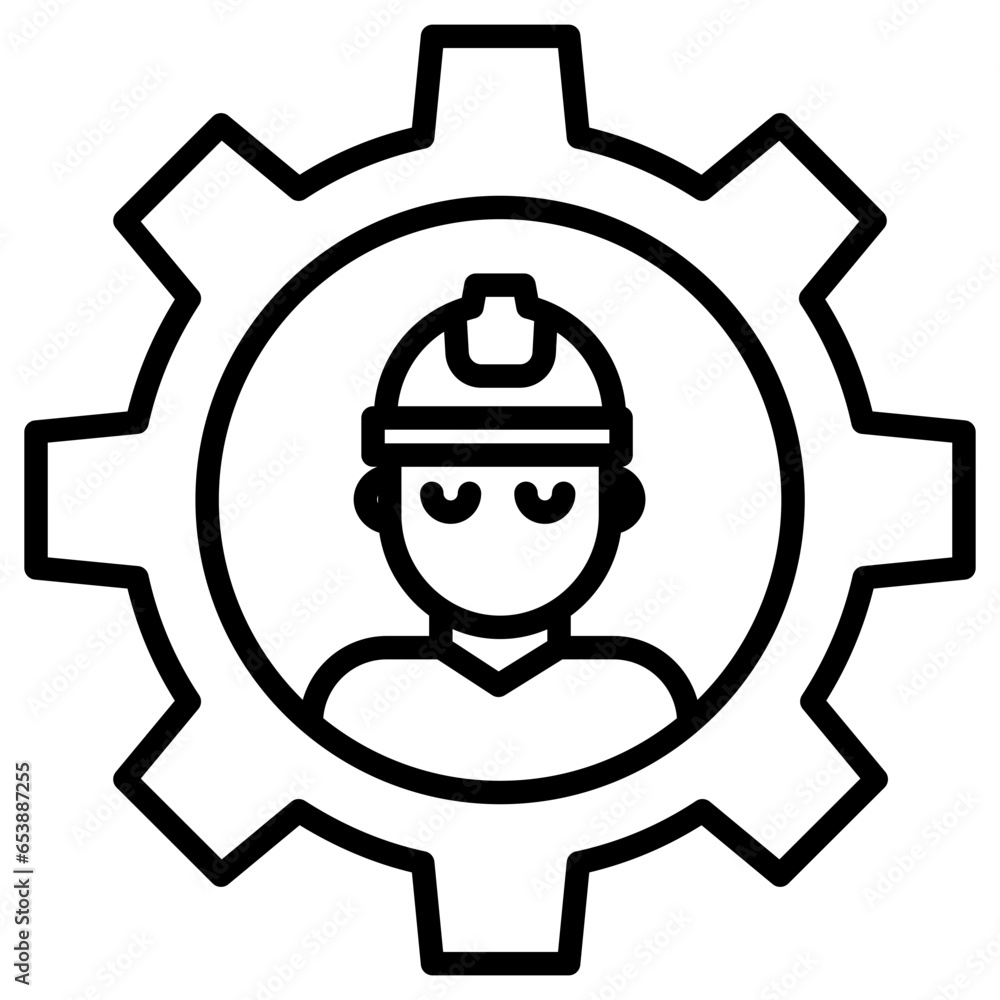 Outline Man Architect icon Outline Man Architect icon