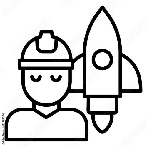 Outline Space Engineer icon
