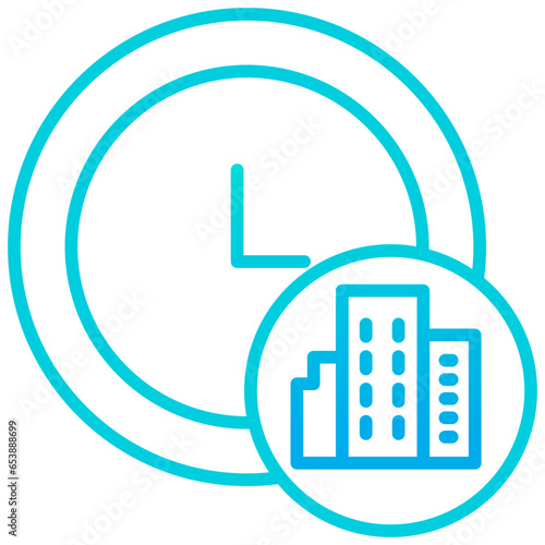 Outline gradient Hotel Timings icon