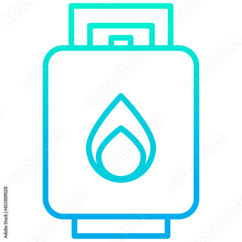 Outline gradient gas cylinder icon