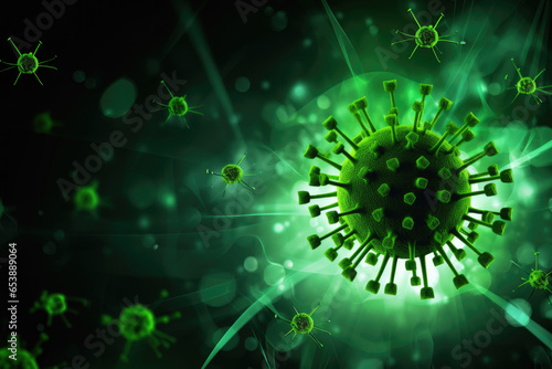 viruses, abstract background of world viral pandemic. photo