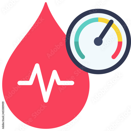 Blood Pressure Droplet Icon
